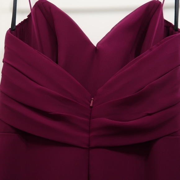 NOIR BY LAZARO Wine Bridesmaid Gown - Picture 10 of 11